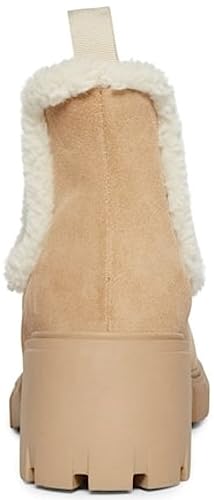 Steve Madden Steve Madden Women's Howler Ankle Boot, Fur Tan Suede, 8.5 W US