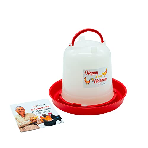 FINCA CASAREJO Abreuvoir pour poubelles - Abreuvoir siphonique Happy Chickens 1 litre - Plastique...