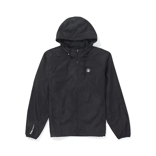 Volcom Men's Wavern Water-Resistant Windbreaker Jacket – Zip-up with Adjustable Hood2