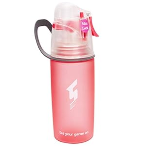 Lightening Bouteille d’eau de sport à boire vaporisateur, sans BPA écoulement rapide de l’eau s’ouvre en un seul clic, avec gobelet anti-fuites pour le cyclisme Fitness Camping randonnée en plein air