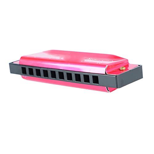Harmonica Aluminium & Acier Inoxydable 10 Trous Harmonica 20 Mélodies Léger Voyage Débutant (Rose rouge) - Les Beatles, Paul McCartney, John Lennon, RIngo Starr, George Harrison Harmonica Aluminium & Acier Inoxydable 10 Trous Harmonica 20 Mélodies Léger Voyage Débutant (Rose rouge) – Image 6