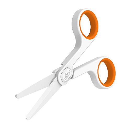 Slice 10544 Ceramic Scissors, Never Rusts, Finger Friendly, Food Grade, BPA,1 Pack, Rounded Tip