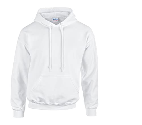 Gildan Sweatshirt mit Kapuze Heavy Blend XL, 1x Weiss & 1 HLKauf Block