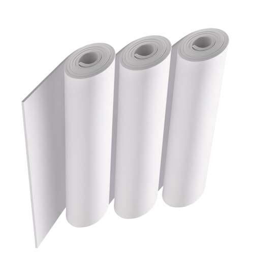 Image of 3-Pack 3mm Thick White Eva Foam Cosplay Sheets roll, 13.9 inch x 59 inch Premium eva Craft Foam for Cosplay Costume by MEARCOOH