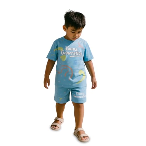 Image of Kidbea Kids Cotton T-Shirt and Shorts Set | Soft Breathable Co-Ord Outfit for Boys | Trendy & Stylish Summer Wear | Boys Clothing Set