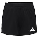 adidas Girls' 3-Stripes Bold Mesh Pacer Shorts, Black, M(10-12)