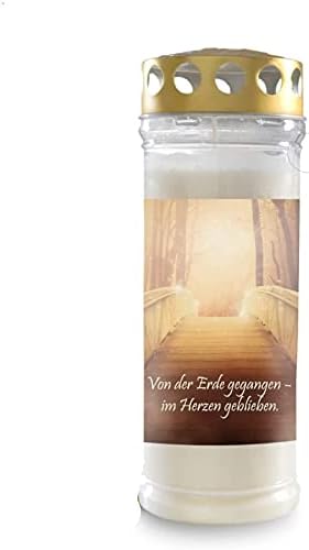 JEKA Gedenkkerzen-Set Mit Motiven – 3er Pack Für Dauerhaftes Andenken (150–160 Stunden Brenndauer)