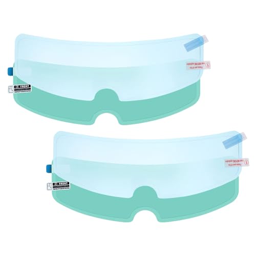 Cabilock 4 Piezas Película para Visor de Casco de Moto Film Antivaho y Antilluvia Fácil Instalación Película Protectora Transparente para Visera Compatible Mayoría de Cascos