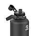 Takeya Actives 64 oz Vacuum Insulated Stainless Steel Water Bottle with Spout Lid, Premium Quality, Onyx