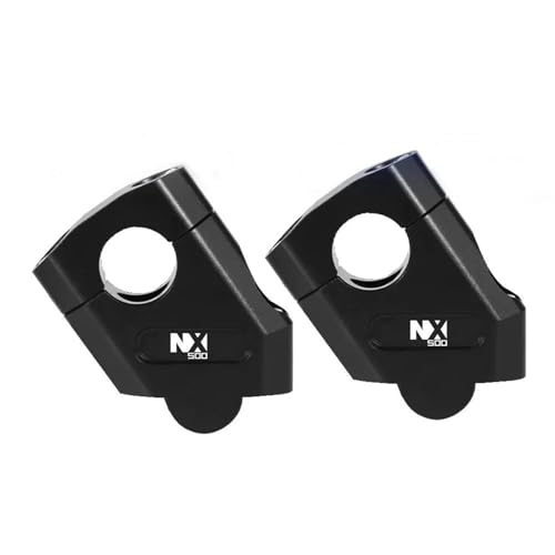 Elevadores manillar Elevador De Manillar De Motocicleta Para H&onda NX500 NX 500 2024, Adaptador De Extensión De Abrazadera De Montaje Elevado Para Manillar De Mano Abrazaderas elevación(NEGRO)