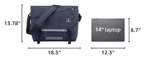 Image of OIWAS Messenger Bag for Men, 15.6 Inch Laptop Crossbody Bags Women Casual Satchel Shoulder Bag College Travel Office Briefcase