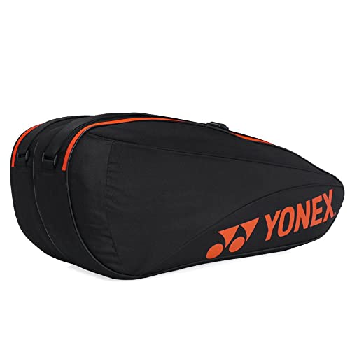 Raqueteira Yonex Team 42326 X6 Preta e Laranja
