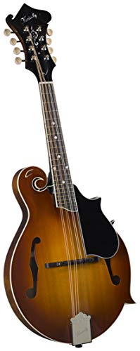 Kentucky KM-755 Deluxe F-Model Mandolin – Amberburst – Solid Top, Professional Quality for...