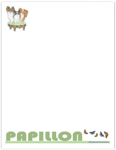 Animal Theme Gifts, Papillon Large Stationery Set