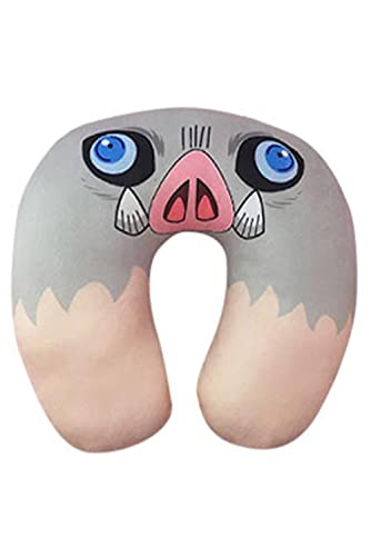 SETHOUS Demon Slayer Anime Nackenkissen Tanjirou Reisekissen Tanjirou Flugzeugkissen Cover