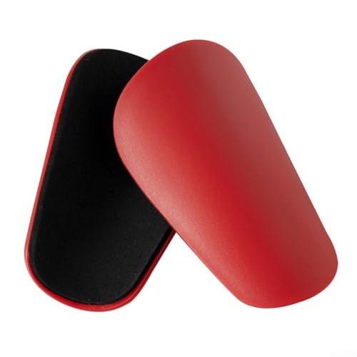 Espinilleras de fútbol ultra pequeñas, confiables, adecuadas para diferentes deportes (rojo)