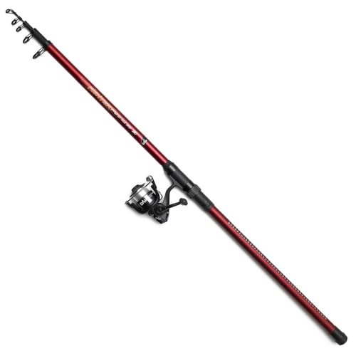Dam Backbone II Tele, Angelruten, Spinnruten, Allround-Angeln, Unisex, Schwarz, 3m | 60-160g