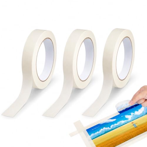 3 Rolki 50 m x 15 mm Taśmy Maskującej do Papieru Akwarelowego