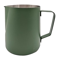 SIPLIV Pichet Vapeur En Acier Inoxydable Pour Expresso - Pour Faire Mousser Le Lait - Macchiato, Cappuccino, Latte - Vert - 600 Ml