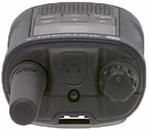 ზედა view of Motorola T460 radio showing the On/Off/Volume knob and antenna.