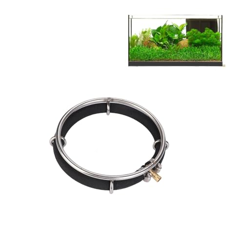 Cyrank Aquarium Air Diffuser, Round Air Bubble Diffuser Rings Round Bubble Stone for Aquarium Water Pipe Bubbler Airstone Bubbler(15cm)