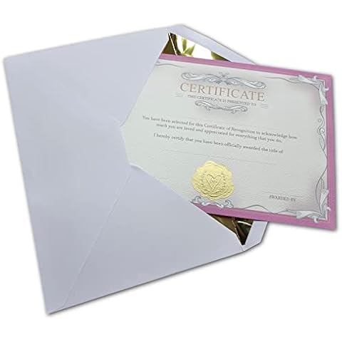 Mothers Day Gift Certificate -Premium Luxury Card | Gold Lined Envelope | Gold Love Seal | Certificate of Recognition Present for Mum, Mother, Wife, Girlfriend, Nana, Grandma Cover