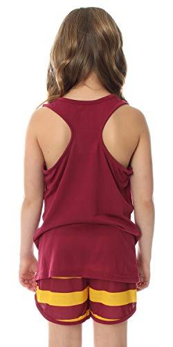 Harry Potter Big Girls' Hogwarts House Crest Racerback Tank and Shorts Pajama Lounge Set3