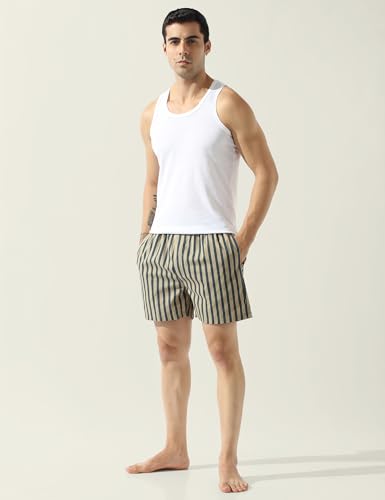 Image of DAMENSCH Regular Fit Solid 100% Soft & Durable Cotton Boxer Shorts Dual Pockets Anti-Bacterial Moisture Wicking Microfibre Waistband Ultra-Light Boxers for Men