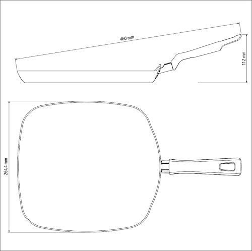 Bistequeira Em Alumínio Com Revestimento Interno Antiaderente Starflon T1 26cm Tramontina Grafite