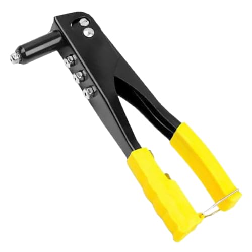 Tsuchiya Remachadora manual | Remachadora de una sola mano para uso pesado | Juego de 40 piezas de tuercas de remache pop, herramienta de extracción de remaches pop, manual para metal, cuero