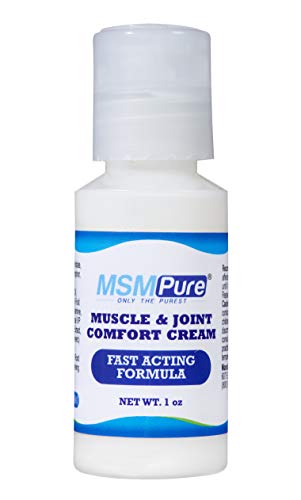 KALA HEALTH MSMPure Maximum Strength MSM Cream – 1 oz Travel Size, Fast-Absorbing, Non-Staining Formula for Joint & Muscle Comfort and Flexibility – US-Sourced MSM