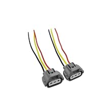2Pcs Connector Plug Wire Pigtail Harness Fits for Toyota Corolla Camry Avalon Turn Signal Corner Headlight, Replace 90980-11020