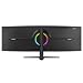 CRUA 49" DQHD 165 Hz Ultrawide Curved Gaming-Monitor, FreeSync, Schwarz