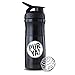 Produktbild PURYA! SHAKER, Fitness-Trinkflasche für Protein-Shakes und Sport-Drinks, optimales Mischen dank Blender-Ball, BPA-frei und bruchsicher, Black, 828ml
