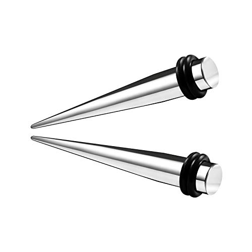 BanaVega - 2 piercings de acero inoxidable para piercing, piercing o piercing de oreja, color negro Cover