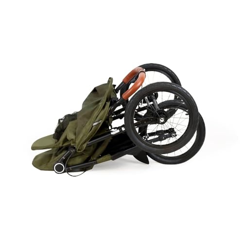 Jogger olive en coton premium aux finitions soignées