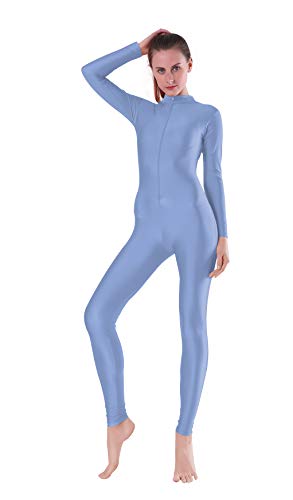 Image of speerise Women's Jumpsuits Long Sleeve Zipper Turtleneck One Piece Bodycon for Yoga Clubwear