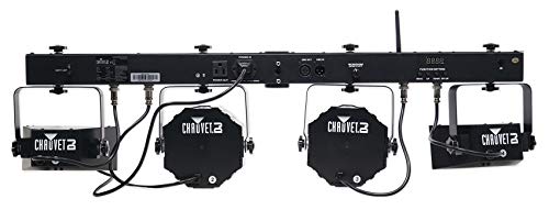 Pack Audiosavings: Sistema de Iluminación Chauvet DJ GigBAR Flex con luces Derby y Par Can + Máquina de Humo Rockville R720L con control remoto y fluido miniatura 3