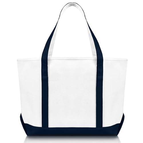 Image of DALIX 23 inch Premium 24 oz. Cotton Canvas Shopping Tote Bag