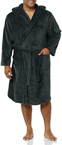 Amazon Essentials Men’s Mid-Length Plush Robe Amazon Essentials Men’s Mid-Length Plush Robe