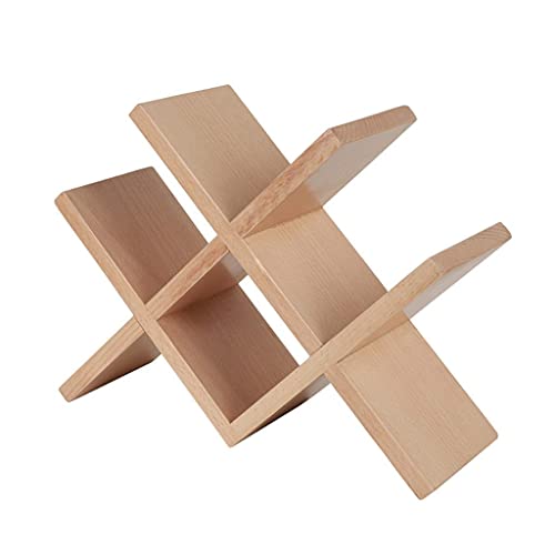 Soporte de vino de madera apilable para 4 botellas miniatura 1
