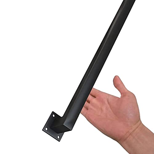 Barre d'appui pour escalier intérieur et extérieur en fer forgé carré