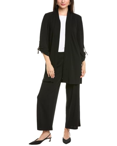 Cardigan drapé Anne Klein en crêpe tricotée : le gilet idéal pour le bureau