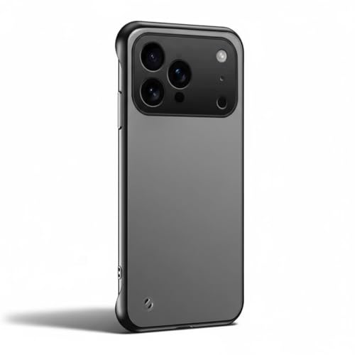 Image of Compatible Case Apple iPhone 17 Pro | Back Cover Case | Stylish Frameless Matte Hard Back Skin | Soft TPU Shock Proof Bumper Back Cover Case for Apple iPhone 17 Pro (Black)