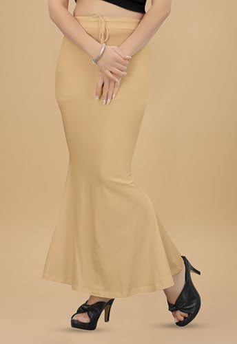 Image of Lycra Spandex Saree Shapewear Petticoat for Women, Stretchable Saree Shaper Petticoat Inskirt, Shape wear Dress for Saree, Skirts