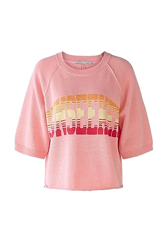 Oui Damen Pullover in Baumwollmischung Oversized geschnitten Intarsie...