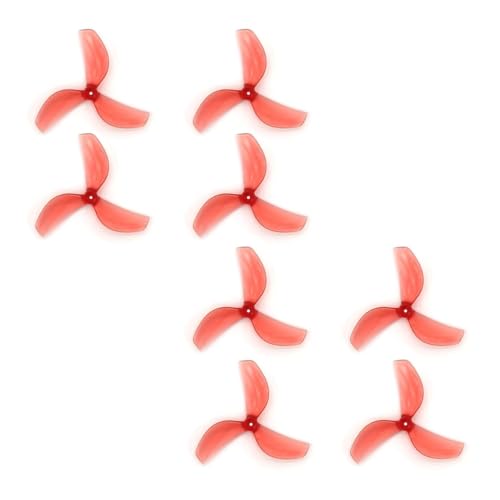 Hélices de 45 mm tripales polycarbonate rouge 1mm pour drone FPV de freestyle