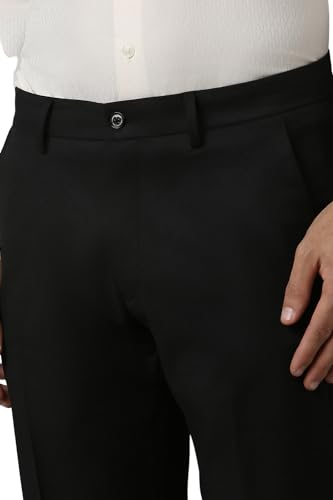 Image of Louis Philippe Men's Regular Fit Mid Rise Pants