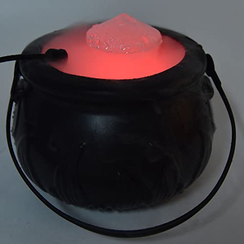 Sorandy Halloween Mist Maker Fogger, Witch Cauldron Fog Maker Witch Pot Smoke Machine with 12 Color Changing LED Lights For Halloween Party, For Fountains, Pond, Rockeries, Haunted