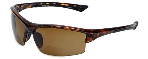 Grand Banks 472BF Polarized Bi-Focal Sport Reading Sunglasses in Tortoise +2.50
